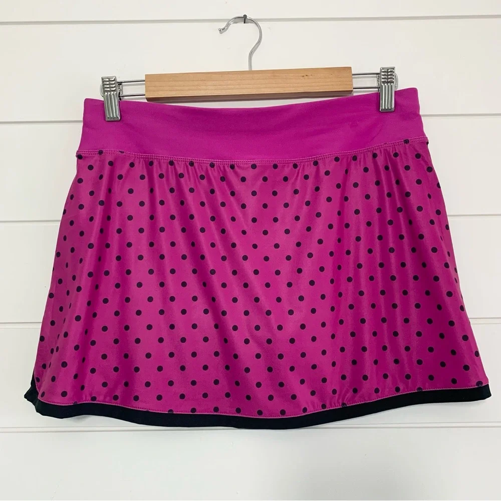 Nike Purple and Black Polka-Dot Golf/Tennis‎ Skort Size S